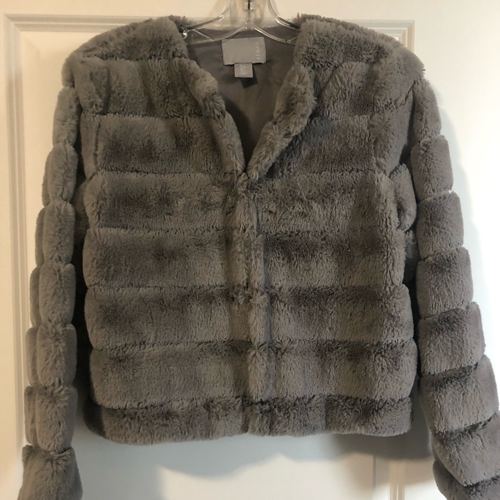 Faux fur light jacket